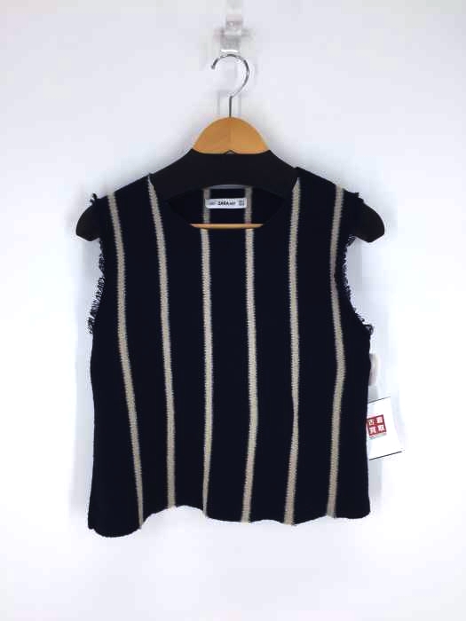 ZARA KNIT（ザラニット） ストライプ柄 ノースリーブニット レディース トップス