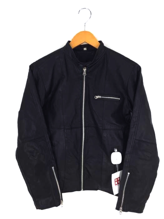 USED古着(ユーズドフルギ) フェイクレザー シングルライダースジャケット メンズ アウター
