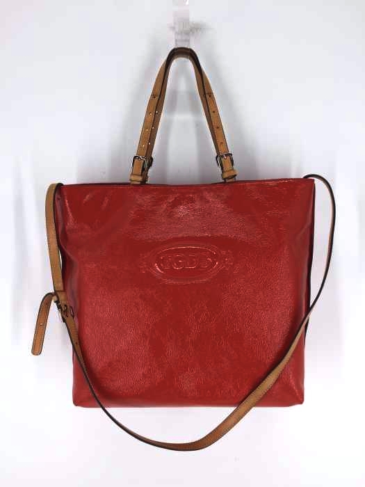 TODS(トッズ) 2WAY エナメルコーティング トートバッグ レディース バッグ