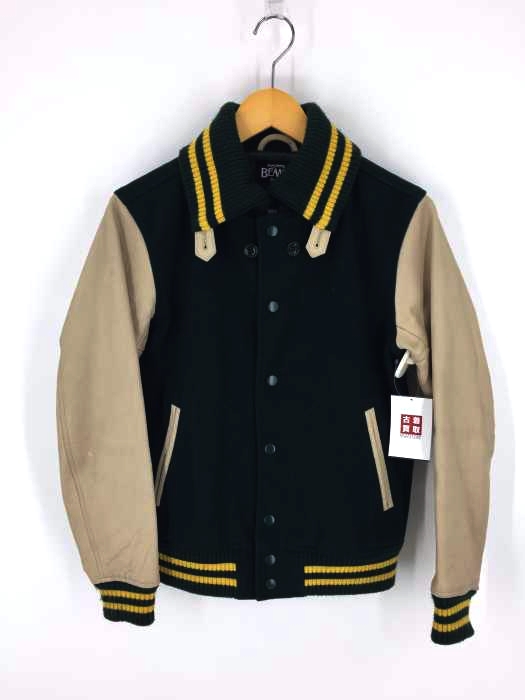 BEAMS（ビームス） レザー切替スタジャン メンズ アウター