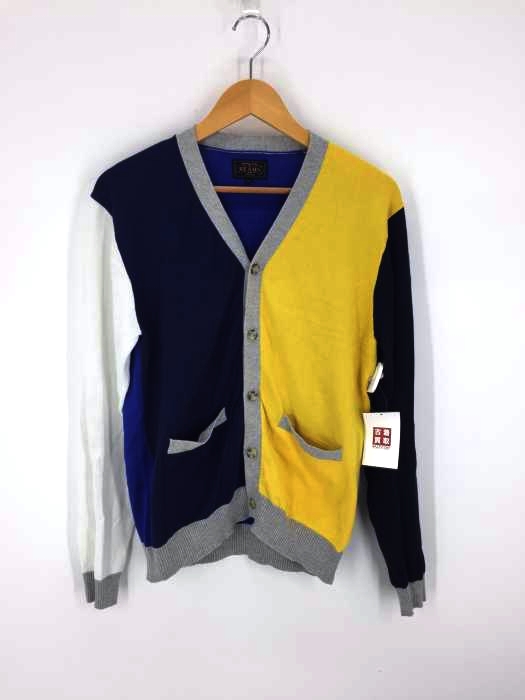 BEAMS+(ビームスプラス) バイカラーニットカーディガン メンズ トップス