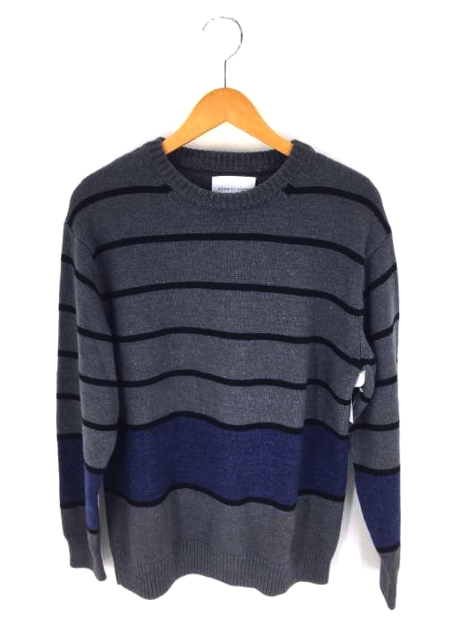 Adam et Rope（アダムエロペ） ボーダークルーネックニット メンズ トップス