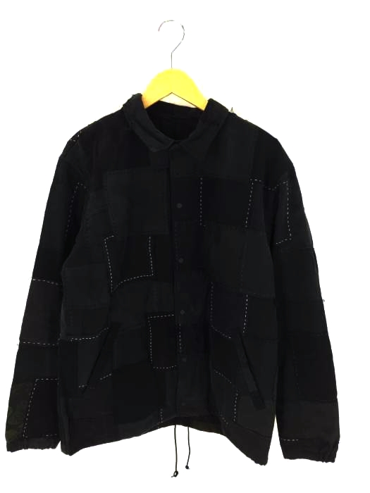 KUON クオン 20SS 日本製 パッチワーク 襤褸 コーチジャケット 2001-JK02 M BLACK 久遠 定価198,000円 シルク アウター【中古】【KUON】 KUON クオン 20SS 日本製 パッチワーク 襤褸 コーチジャケット 2001