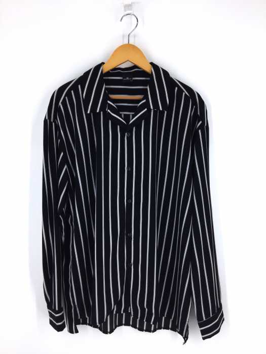 MONO-MART(モノマート) サテンストライプオープンカラーシャツ Long sleeve メンズ トップス