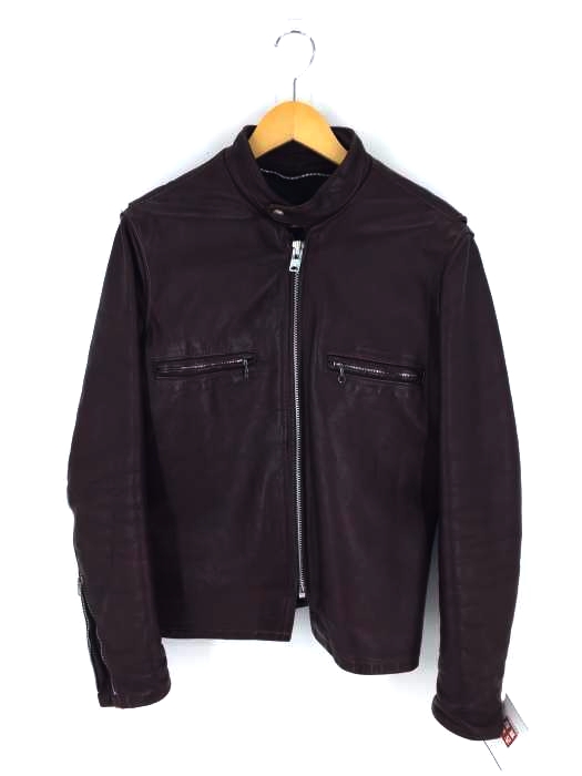 USED古着(ユーズドフルギ) 70s TALONジップ ラムレザーシングルライダースジャケット メンズ アウター