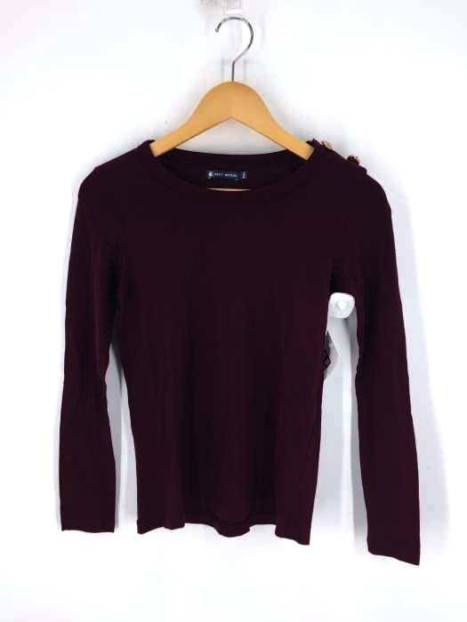 PETIT BATEAU（プチバトー） 肩ボタン長袖カットソー レディース トップス