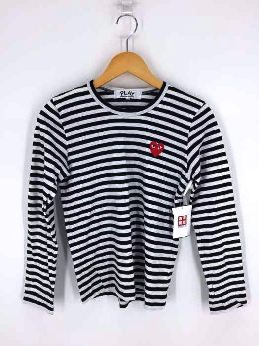 PLAY COMME des GARCONS（プレイコムデギャルソン） AD2014 ワンポイントボーダーカットソー レディース トップス