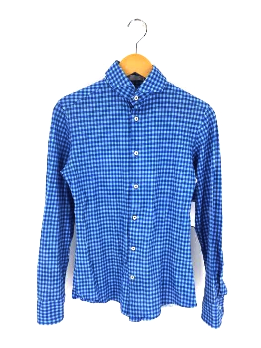 eita(エイタ) MADE IN ITALY ホリゾンタルカラー チェック柄シャツ メンズ トップス
