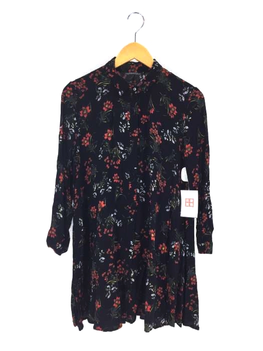 ZARA（ザラ） フラワープリントシャツワンピース レディース ワンピース