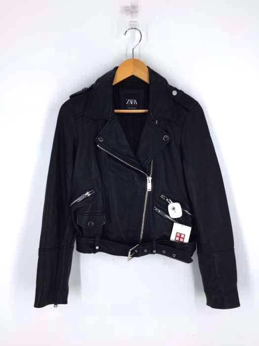 ZARA（ザラ） フェイクレザーダブルライダースジャケット レディース アウター