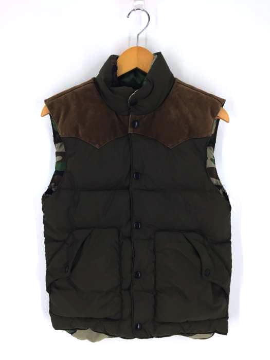 DENIM&SUPPLY RALPH RAUREN（デニムアンドサプライラルフローレン） 裏カモ柄 切替ダウンベスト メンズ トップス