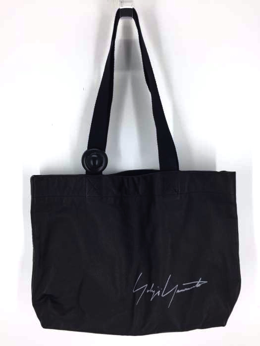 Yohji Yamamoto(ヨウジヤマモト) シグネチャーロゴ レザーショルダーバッグ メンズ バッグ