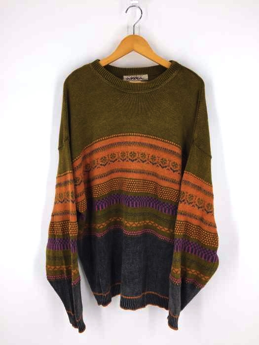 USED古着（ユーズドフルギ） 90S AUSTERITY フェアアイル柄 コットンニット メンズ トップス