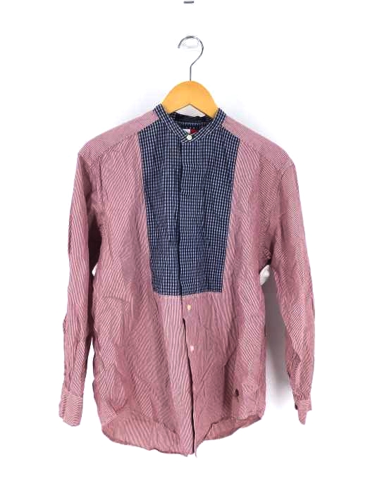TOMMY HILFIGER（トミーヒルフィガー） 90s クレイジーパターンバンドカラーシャツ メンズ トップス