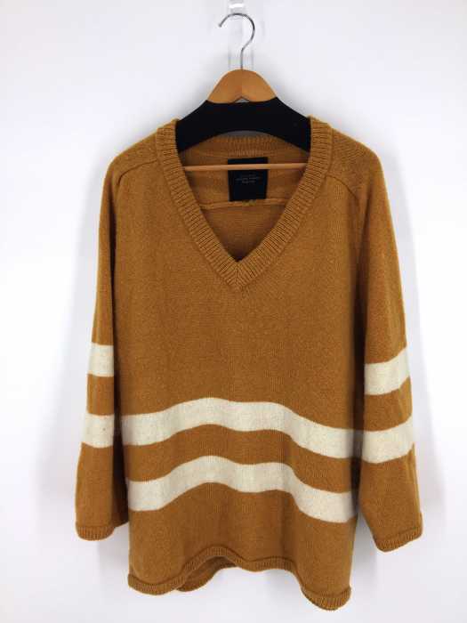 UNUSED （アンユーズド） 5G V neck lined knit フットボールニット