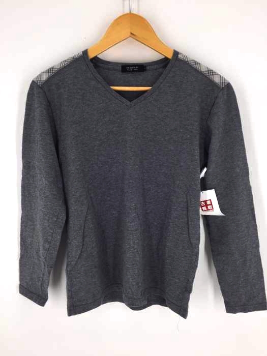 BURBERRY BLACK LABEL（バーバリーブラックレーベル） 肩ノバチェックVネックカットソー メンズ トップス