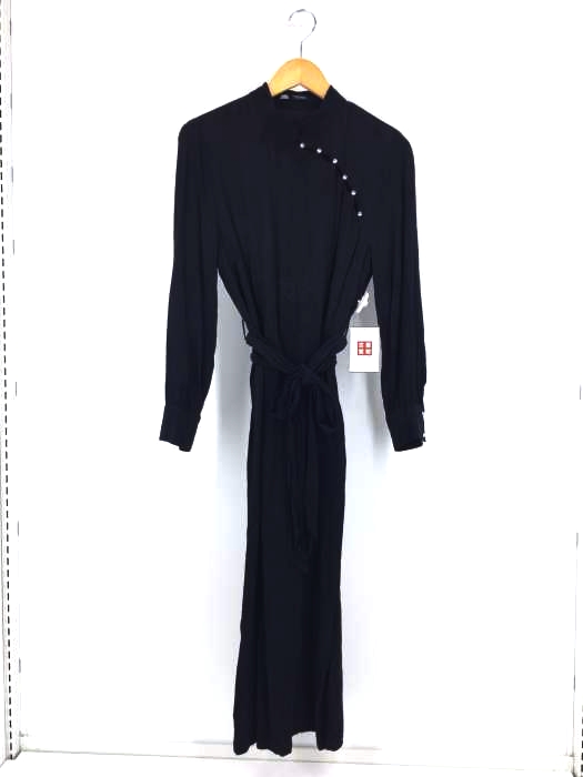 ZARA（ザラ） アニマル柄 装飾ボタンマキシワンピース レディース ワンピース