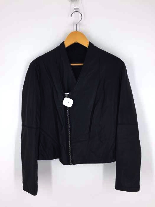 ZARA BASIC（ザラベーシック） リブニット切替レザージャケット レディース アウター