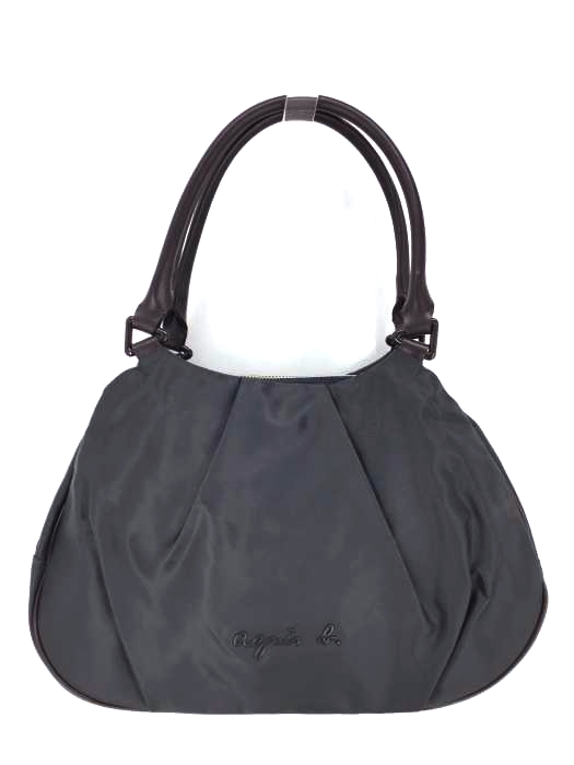 agnes b.（アニエスベー） ショルダーレザー キャンバス トートバッグ レディース バッグ