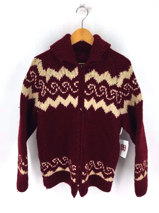 USED古着（ユーズドフルギ） 50～60s LIGHTNING ZIP ジップアップカウチンニット メンズ トップス