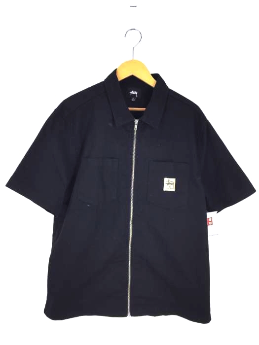 Stussy（ステューシー） 半袖ジップアップワークシャツ メンズ トップス