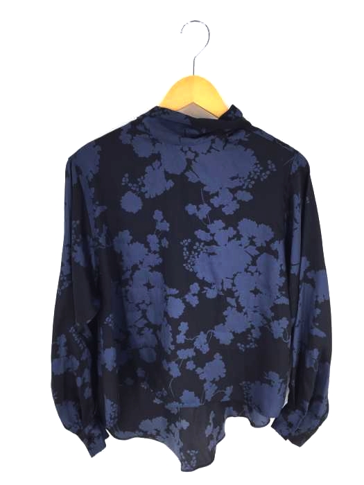 ZARA WOMAN（ザラ ウーマン） リーフシルエット柄ボウタイブラウス レディース トップス