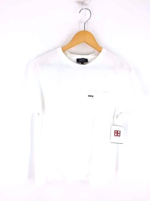 APC(アーペーセー) ロゴ刺繍クルーネックTシャツ レディース トップス