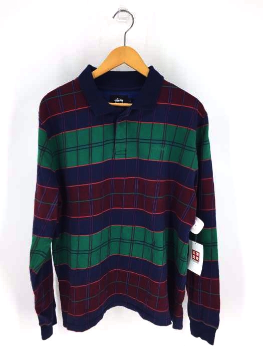 Stussy（ステューシー） 刺繍ロゴチェックポロシャツ レディース トップス
