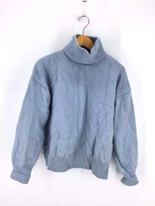 KAIKO（カイコー） TURTLE NECK OBLONG SWEATER SAX メンズ トップス