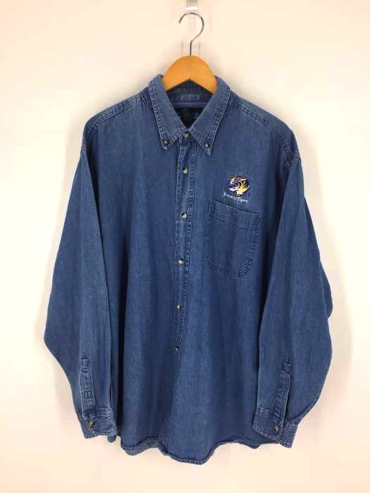 TRI-MOUNTAIN（トライマウンテン） 90S 刺繍デニムボタンダウンシャツ メンズ トップス