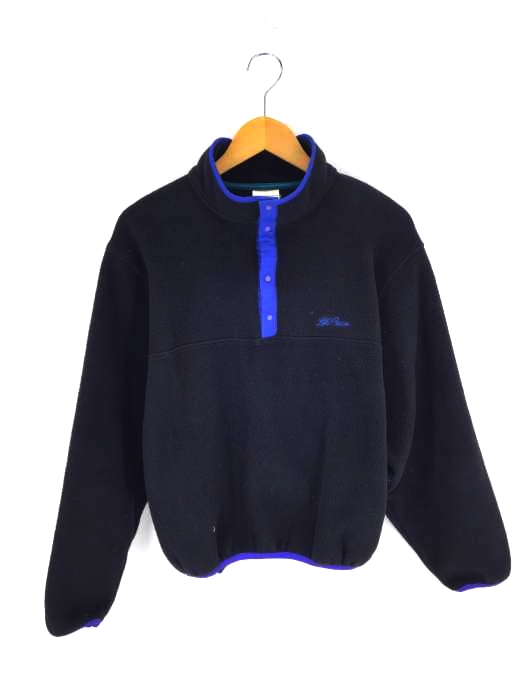 L.L.Bean（エルエルビーン） 90s USA製 ハーフボタン フリース ジャケット レディース アウター