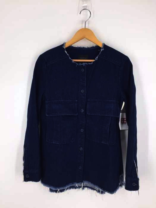 ZARA Trafaluc collection（ザラトラファルクコレクション） ノーカラーリメイクデニムシャツジャケット レディース アウター