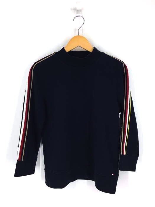 TOMMY HILFIGER(トミーヒルフィガー) モックネック袖ラインスウェット レディース トップス