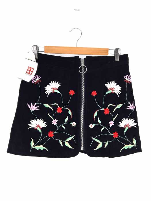 ZARA WOMAN （ザラ ウーマン） ピッグレザー刺繍スカート レディース スカート