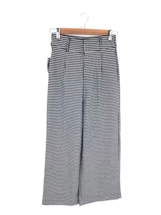 ZARA TRF collection（ザラティーアールエフコレクション） 千鳥格子 タックワイドスラックスパンツ レディース パンツ
