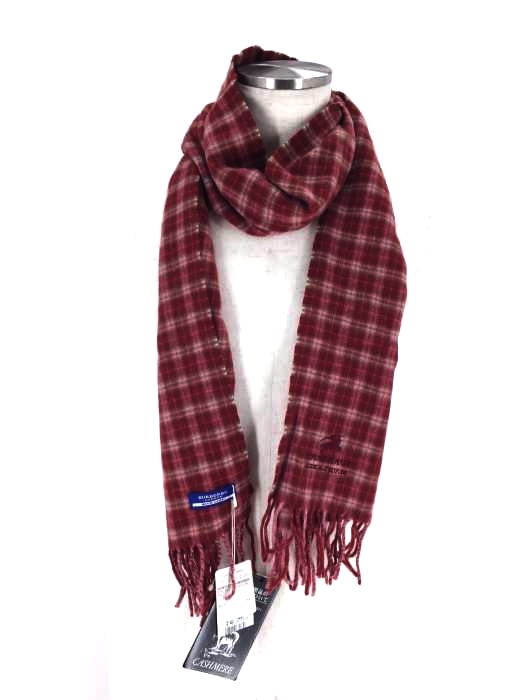 BURBERRY BLUE LABEL（バーバリーブルーレーベル） チェック柄カシミヤマフラー レディース ファッション雑貨