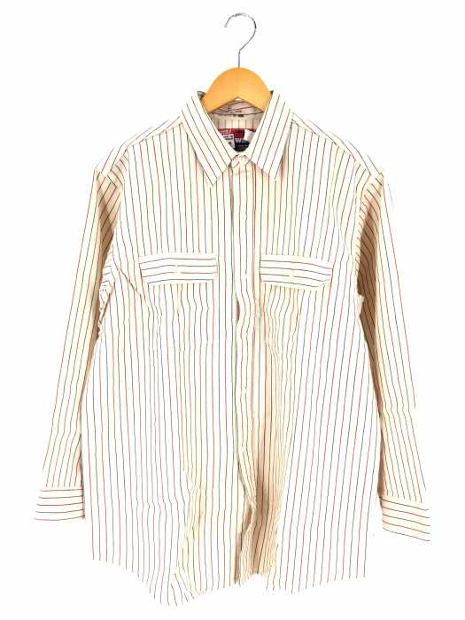 USED古着  （ユーズドフルギ） ストライプワークシャツ メンズ トップス
