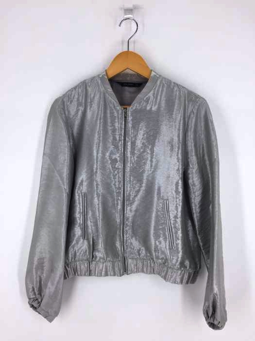 ZARA BASIC（ザラベーシック） レーヨン混 ジップアップブルゾン レディース アウター