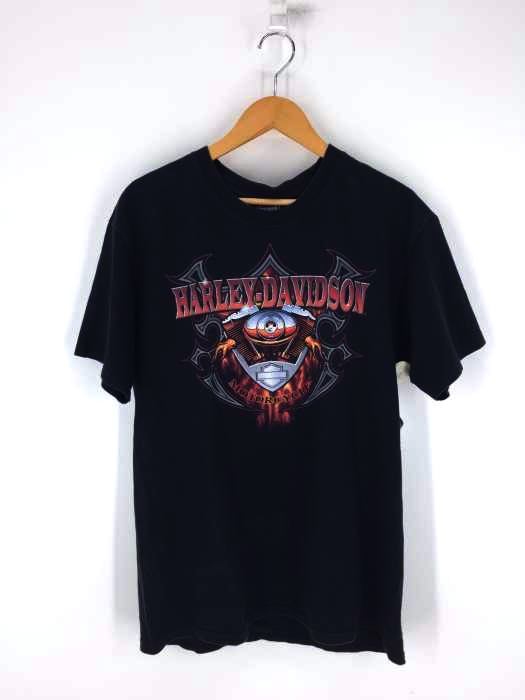 HARLEY DAVIDSON（ハーレーダヴィットソン） ©2008 H-D 両面プリント クルーネックカットソー メンズ トップス