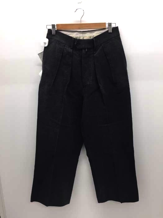 NEAT ニート 2タック ウールテーパードスラックス ブラック NEAT