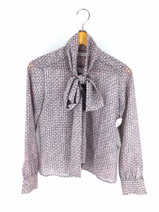 Makers Shirt 鎌倉(メーカーズシャツカマクラ) 総柄リボンブラウス レディース トップス