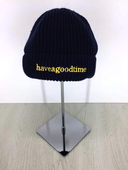 HAVE A GOOD TIME(ハブアグッドタイム) ロゴ刺繍ニット帽 レディース 帽子