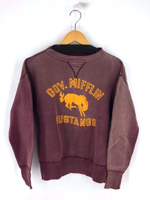 USED古着(ユーズドフルギ) Vガゼット GOV.MIFFLIN MUSTANGS 三段プリント スウェット メンズ トップス