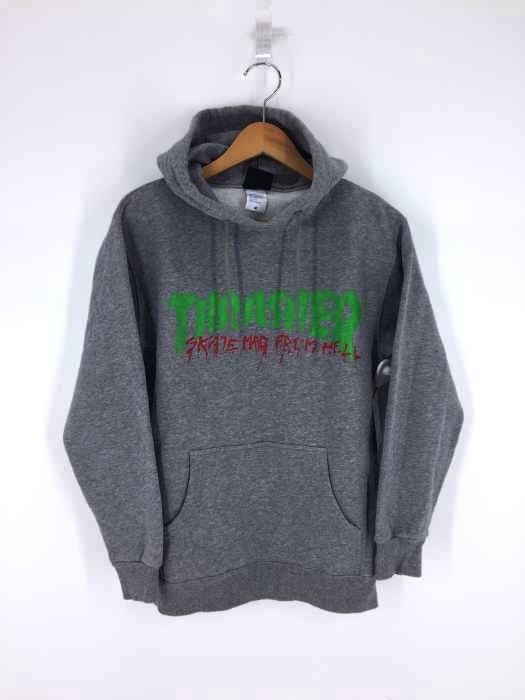 THRASHER(スラッシャー) SKATE MAG FROM HELL プリントプルオーバーパーカー レディース トップス