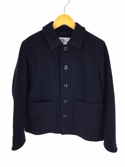 MHL. 22aw BASIC WOOL MELTON メンズ 濃緑 Lサイズ MHL.（エムエイチエル）の「BASIC WOOL MELTON（ステンカラー