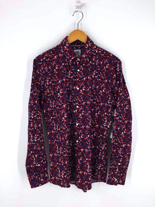 ZARA（ザラ） SLIM FIT 花柄ボタンダウンシャツ メンズ トップス