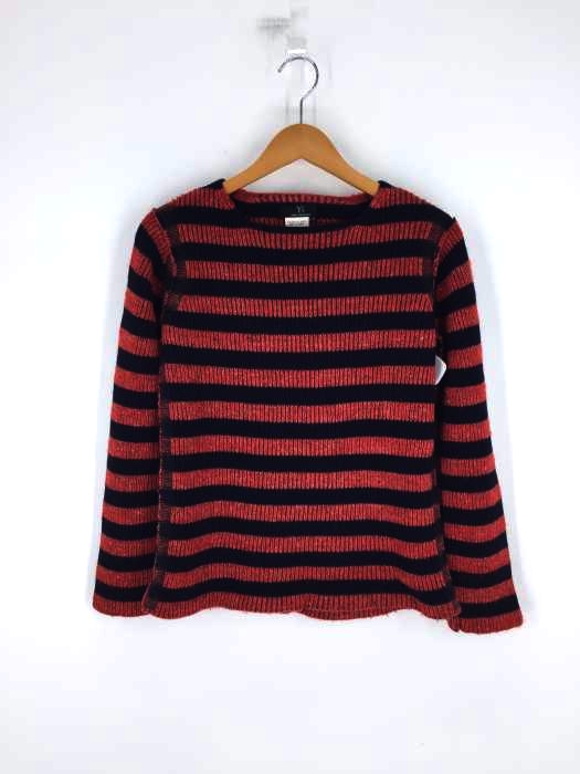 Ys（ワイズ） Wool linen stripe knit sweater レディース トップス