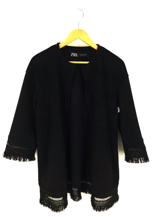 ZARA（ザラ） フリンジデザイン ロング羽織カーディガン レディース アウター