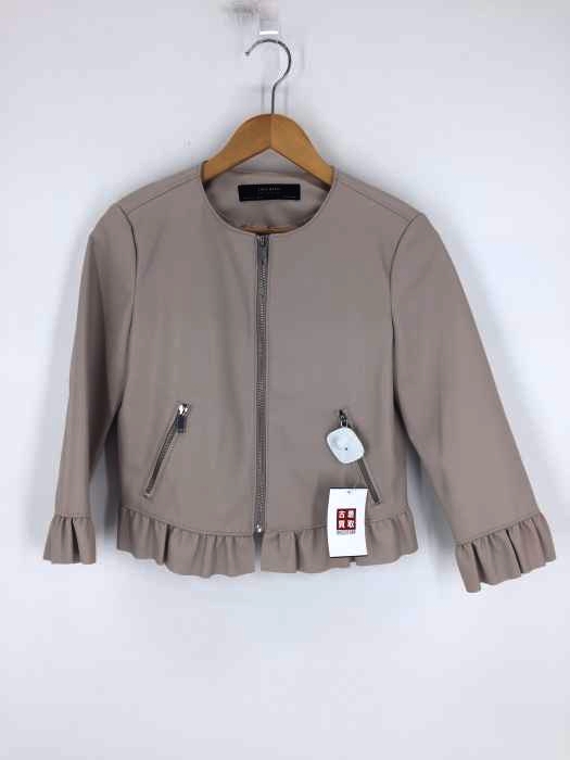 ZARA BASIC OUTER WEAR（ザラベーシックアウターウェアー） フェイクレザーフリルジャケット レディース アウター