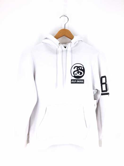 STUSSY （ステューシー） OLD SKOOL ロゴプリントプルオーバーパーカー メンズ トップス